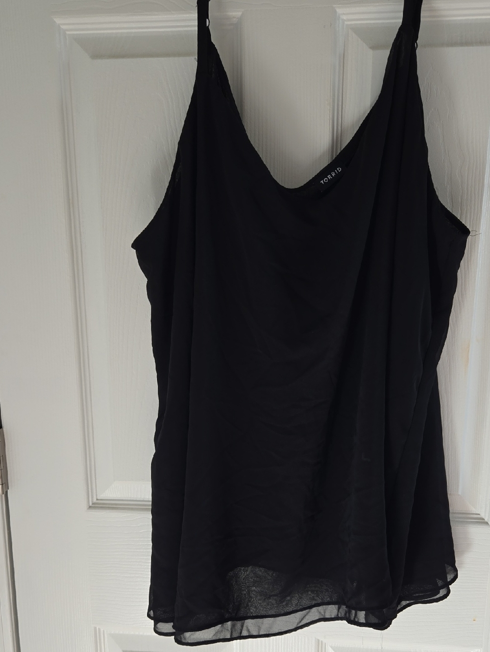 Torrid Black Chiffon Cami Tank Top